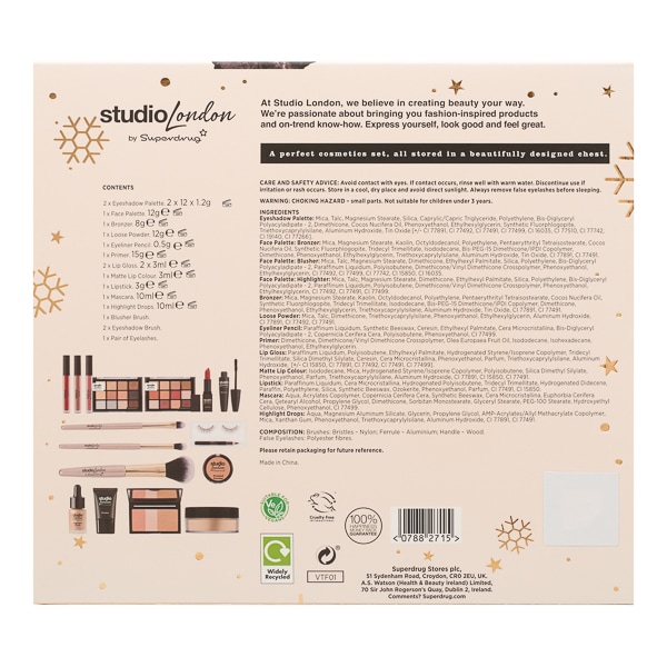 Superdrug Studio London 12 Days Makeup Advent Calendar