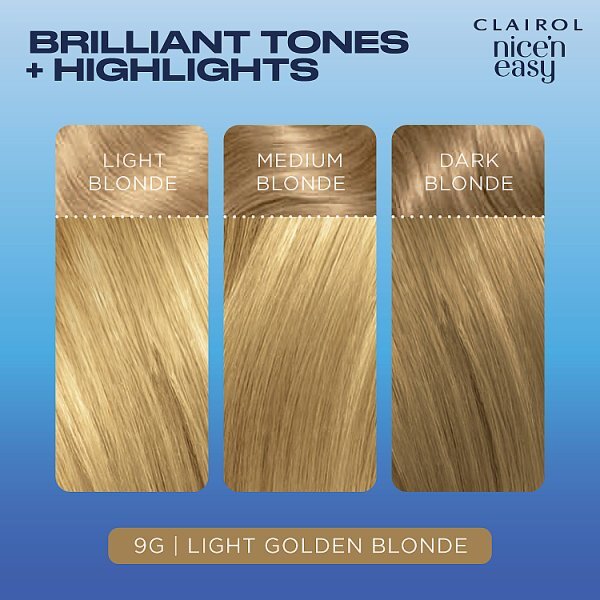 Clairol Nice'n Easy Hair Dye 9G Light Golden Blonde