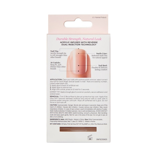 Kiss Salon Acrylic Nude French - Chic Beats
