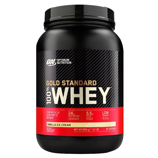 Optimum Nutrition Vanilla Ice Cream Whey Protein Powder 900g