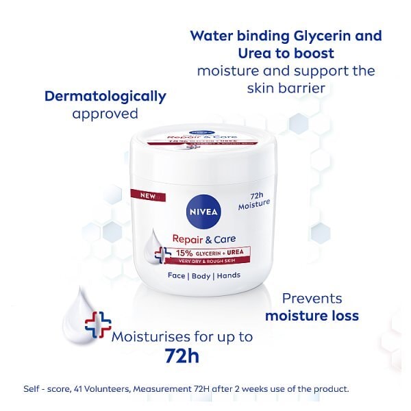 Nivea Repair & Care Urea Moisturiser Cream 400Ml