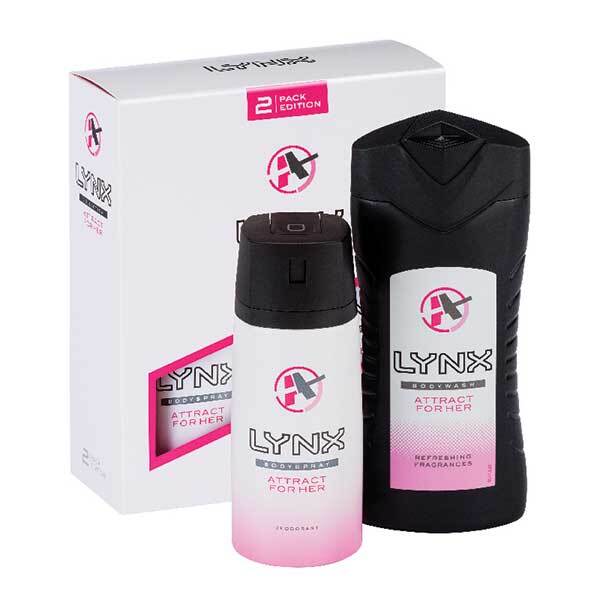 Lynx Attract For Her Duo Shower Gel & Body Spray Gift Set