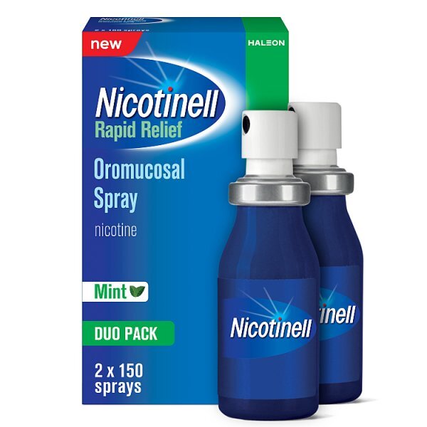Nicotinell (Nicotine) 1Mg Mint 2X150 Sprays Stop Smoking Aid