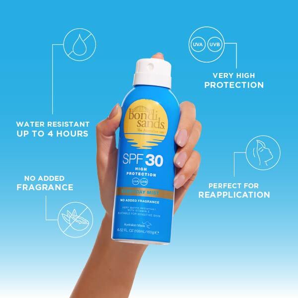Bondi Sands Spf 30 Aerosol Mist Spray Frgrance Free 160G