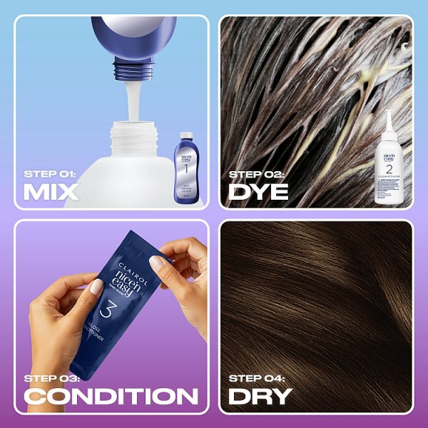 Clairol Nice'n Easy Tone+Gloss Semi-Permanent Hair Dye Dark Brown