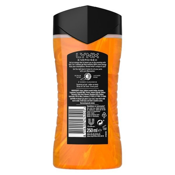 Lynx Energised Shower Gel 250ml