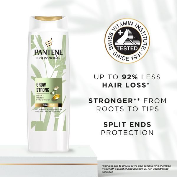 Pantene Grow Strong Shampoo With Bamboo And Biotin 400ml