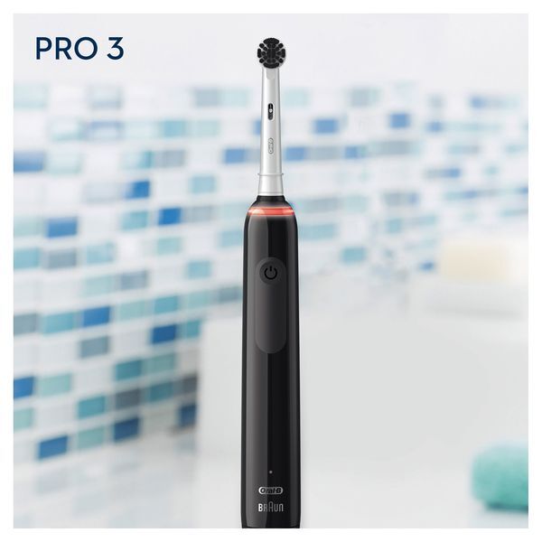 Oral-B Pro 3 3800 Charcoal Black Electric Toothbrush & Paste