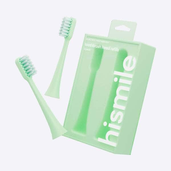 DNR Hismile Electric Toothbrush Head Refills - Green  (2Pk)