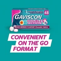 Gaviscon Heartburn Double Action Mixed Berry Tablets X48