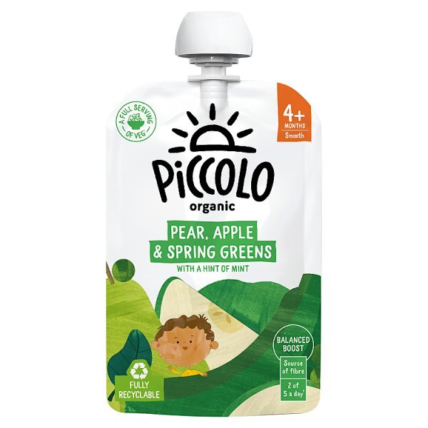 DNR Piccolo Organic Pear, Apple & Spring Greens 4m+ 100g