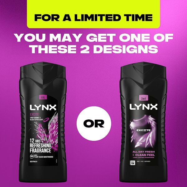 Lynx Bodywash Shower Gel Excite 500ml
