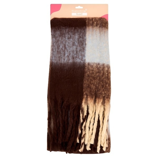 Superdrug Chocolate Check Scarf