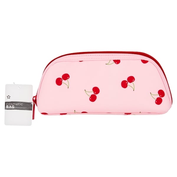 Superdrug Cherry Print Slim Cosmetic Bag