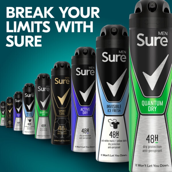 Sure Men Quantum Dry Antiperspirant Deodorant 150ml
