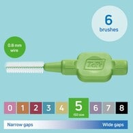 TePe Interdental brushes  X6  - Green 0.8