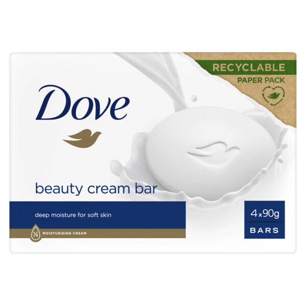 Dove Moisturising Soap Beauty Cream Bar 4X90g