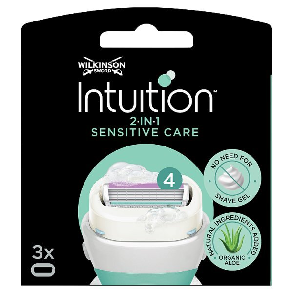 DNR Wilkinson Sword Intuition 2 in1 Sensitive Care Blades 3pk