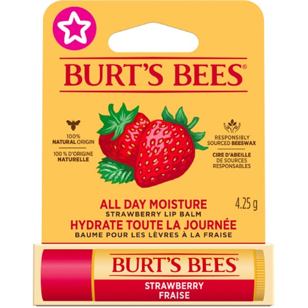 Burt's Bees Lip Balm, Strawberry, 4.25g