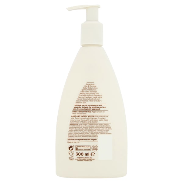 Superdrug orders baby lotion