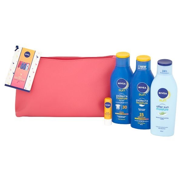 NIVEA Gift Set, Sun Here We Come - 4 Full-Size Products Pack