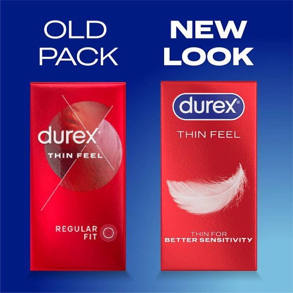Durex Thin Feel Regular Fit Lubricated Condoms Pack of 3