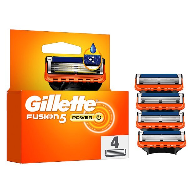 Gillette Fusion5 Power Razor Blade Refills, 4 Count