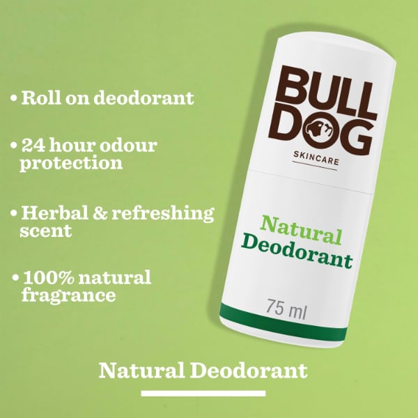 Bulldog Original Natural Roll On Deodorant For Men 75ml