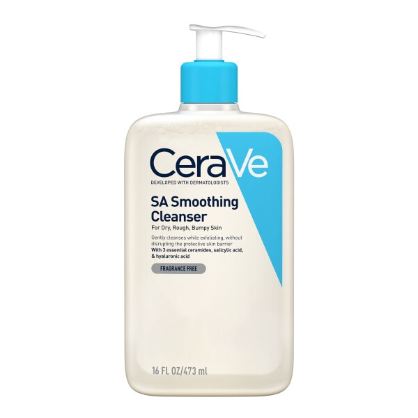 CeraVe Skin Smoothing Cleanser with Salicylic Acid & Hyaluronic Acid for Dry Rough and Bumpy Skin 473ml