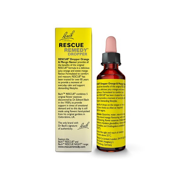 Rescue Remedy Orange & Mango Dropper 20Ml