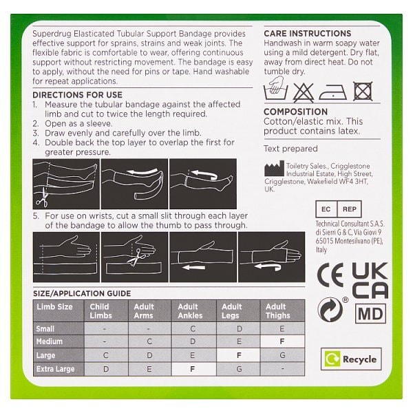 Superdrug Tubular Bandage Size F