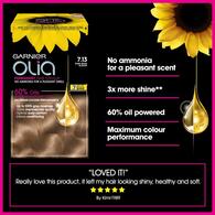 Garnier Olia 7.13 Dark Beige Blonde Permanent Hair Dye