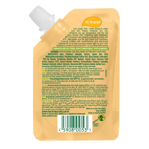 DNRAD Simple Kind to Skin Protecting Light Moisturiser 50ml
