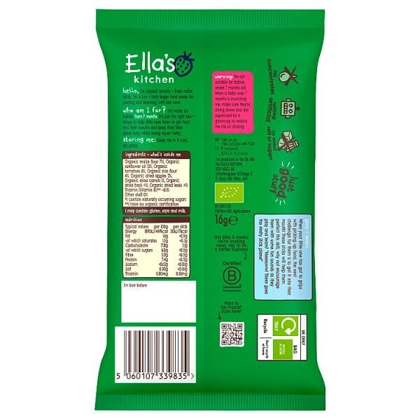 Ella's Kitchen Organic Tomato & Basil Sticks 7m+ 16g