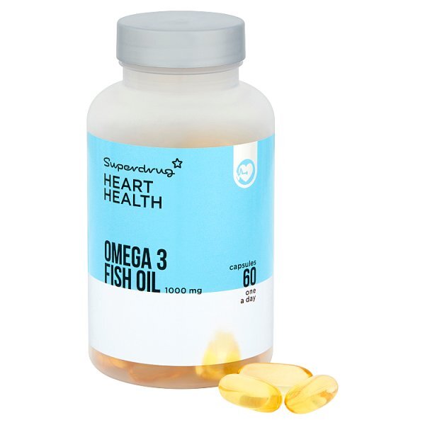 Superdrug Omega 3 Fish Oil High Strength 1000mg Capsules X60