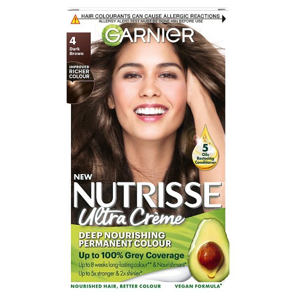 Garnier Nutrisse 4 Dark Brown Permanent Hair Dye