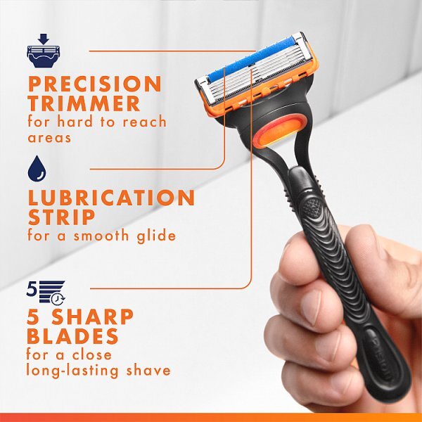 Gillette Fusion Value Pack, Razor + 10 Razor Blades