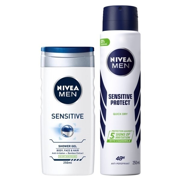 NIVEA MEN Sensitive Shower & Deodorant Duo