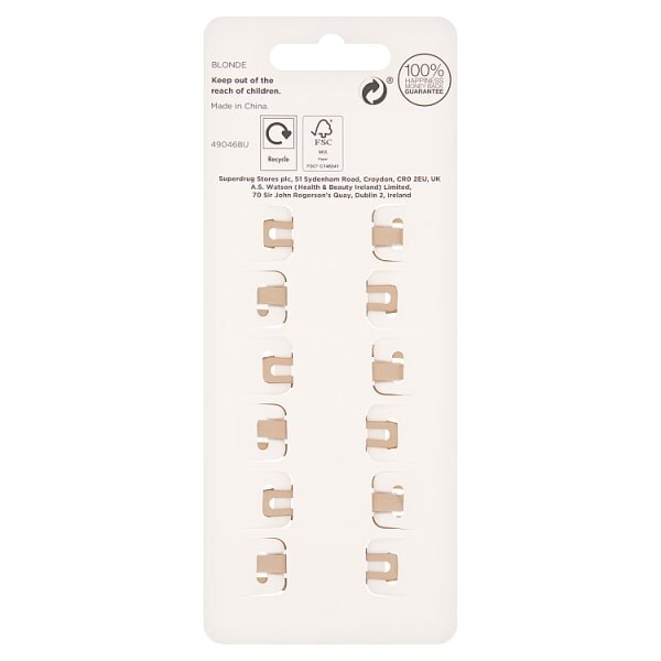 Superdrug Snap Clip Blonde X6