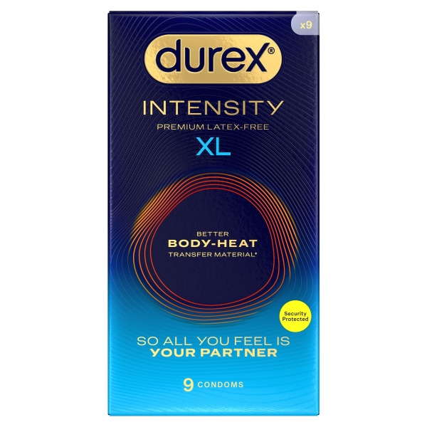 Durex Intensity&nbsp; Latex-Free Wide Fit Condoms 9Pk