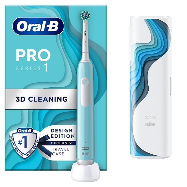 Oral-B Pro 1 Blue Electric Toothbrush + Travel Case