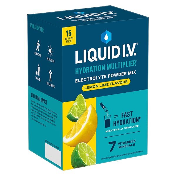 Liquid Iv Electrolyte Powder Mix Lemon Lime X15