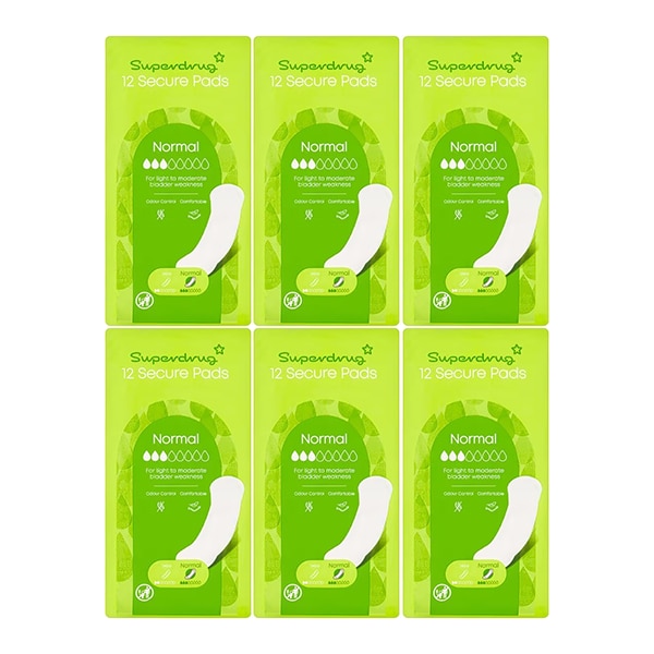 Superdrug Normal Incontinence Pad Bundle x6