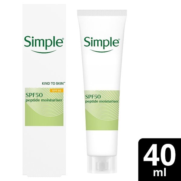 Simple Kind To Skin Spf50 Peptide Moisturiser 40Ml