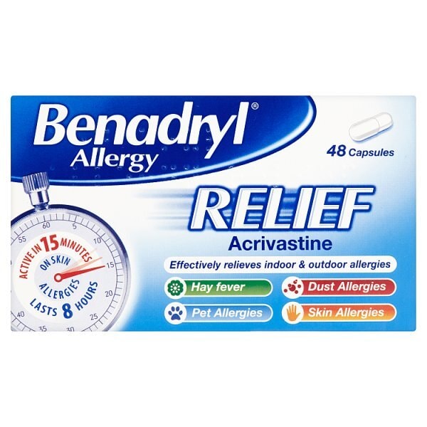 Benadryl Allergy Relief 48 Capsules