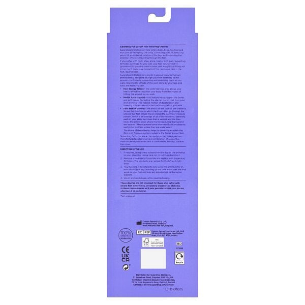 Superdrug Full Length Orthotic Insole large (Size 9 to 11)