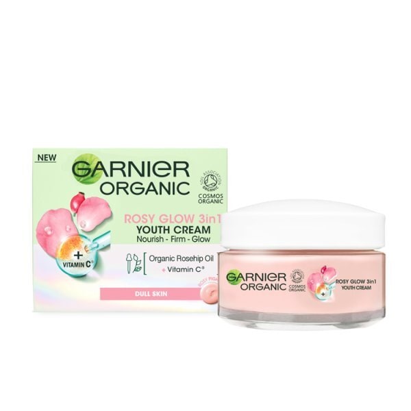 Garnier Organic Rosy Glow 3 In 1 Youth Cream 50ml