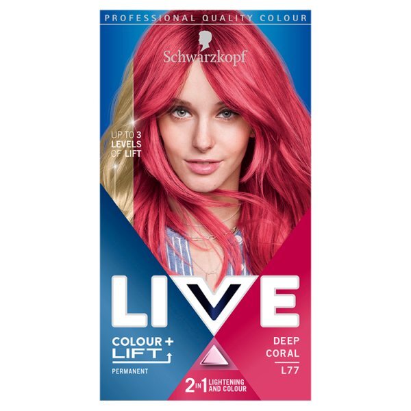 Live Colour + Lift Deep Coral Permanent Pink Hair Dye