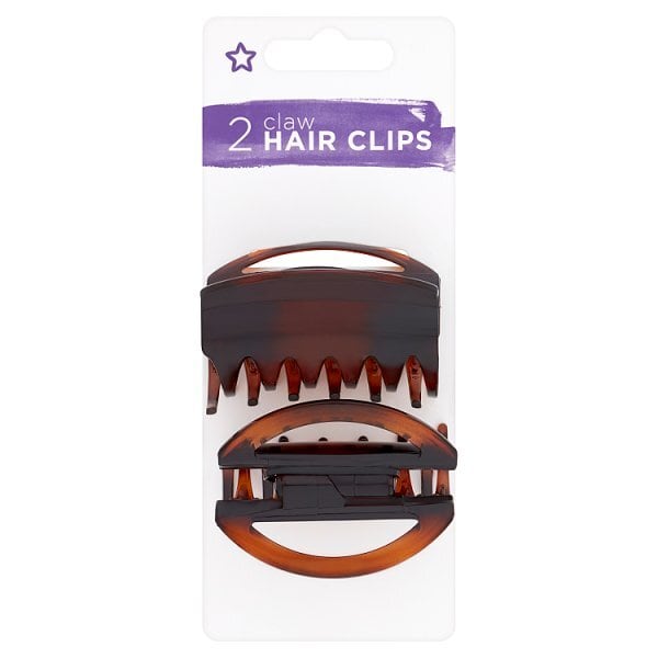 Superdrug Small Claw Clip Tortoise X2