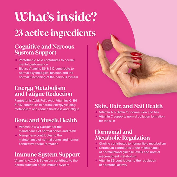 Novomins Blackberry-Flavoured Women's Multivitamin Gummies